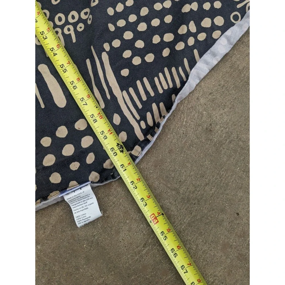 Spoonflower Tablecloth Mudcloth Abstract Tribal Design Oval Black Tan Geometric